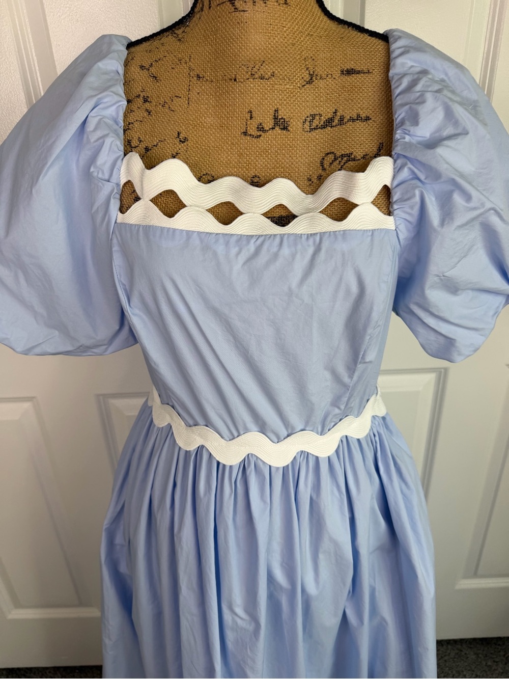 NWT English Factory Cottagecore Maxi Dress Blue Size M $220 - Picture 10 of 13